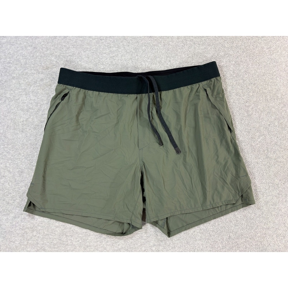 Ten Thousand Tactical Compression Lined Athletic Shorts (Men's XL) Green - 5"